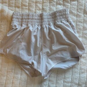 Amazon Cream Athletic Shorts with Elastic Waistband